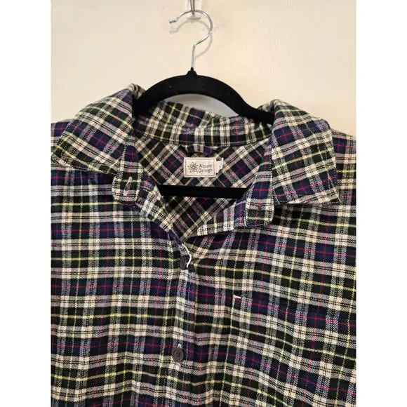 Alpine Design Navy and Cream Flannel Size M NWT - Picture 5 of 9